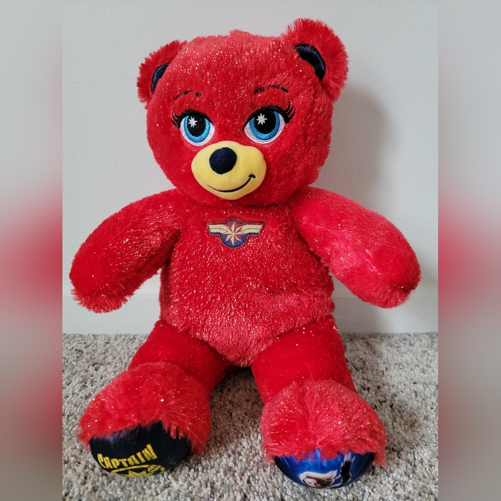 Build A Bear Workshop Captain Marvel Retired Red